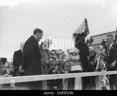 Königsbesuch Friesland Datum: 25. September 1950 Ort: Friesland-Schlüsselwörter: Königlicher Besuch Stockfoto