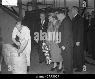 Königsbesuch Friesland Datum: 25. September 1950 Ort: Friesland Schlüsselwörter: Besuche, Königshaus persönlicher Name: Juliana Königin Stockfoto