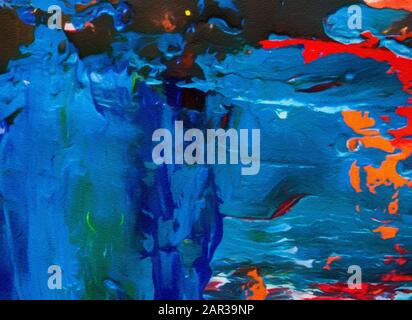 Bunte zerkratzt grunge Textur. Trockene öl Anschläge Hintergrund. Design Pattern. Stockfoto