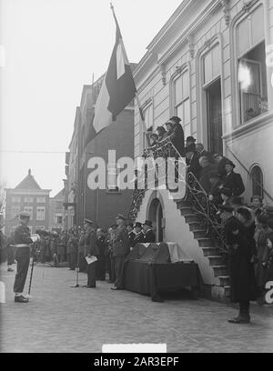 Regiment Schwere Infanteriechasse zum Grab von General Major C.D. Toet Datum: 30. März 1951 Ort: Grab-Schlüsselwörter: INFANTORY, REGIMENTERN Personenname: C.D. Toet Stockfoto