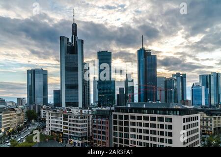 Frankfurt, DEUTSCHLAND: 5. Oktober 2019: Stadtansicht von Frankfurt. Stockfoto