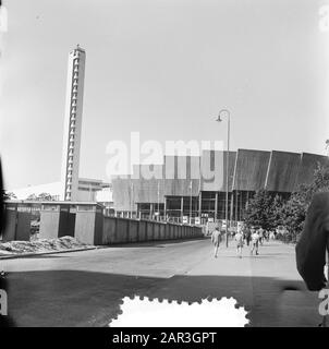 Olympische Sommerspiele Helsinki (1952) Olympiastadion in Helsinki Datum: 18. Juli 1952 Ort: Finnland, Helsinki Schlagwörter: Stadien Stockfoto