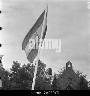 Trainingslager für das Frauen-Hilfskorps in Bouvigne Armee, Ausbildung, Soldaten, Frauen, Bouvigne Datum: August 1945 Ort: Breda Schlagwörter: Armee, Militär, Ausbildung, Frauen persönlicher Name: Bouvigne Stockfoto