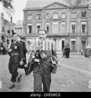 Besuch von Eisenhower im Palast lange Voorhout in den Haag [ Charles Breijer] Datum: 6. Oktober 1945 Ort: Die Haag Schlüsselwörter: Besuche, Generäle Personenname: Eisenhower, Dwight Stockfoto