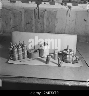 Bericht: Feuerwerk Leiden Datum: 22. Januar 1946 Ort: Leiden, Zuid-Holland Schlüsselwörter: Fabriken, Feuerwerk Stockfoto