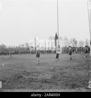 Boy Scout Meeting Palmpases Datum: 13. April 1946 Schlüsselwörter: Meetings, Pfadfinder Stockfoto