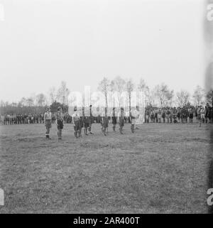 Boy Scout Meeting Palmpases Datum: 13. April 1946 Schlüsselwörter: Meetings, Pfadfinder Stockfoto