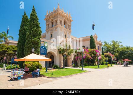 San Diego, Kalifornien/USA - 12. August 2019 Balboa Park Plaza de Panama, San Diego, Kalifornien Stockfoto