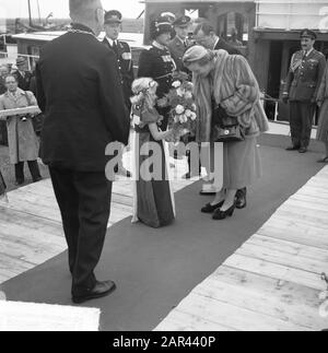 Königsbesuch Friesland Datum: 25. September 1950 Ort: Friesland-Schlüsselwörter: Königlicher Besuch Stockfoto