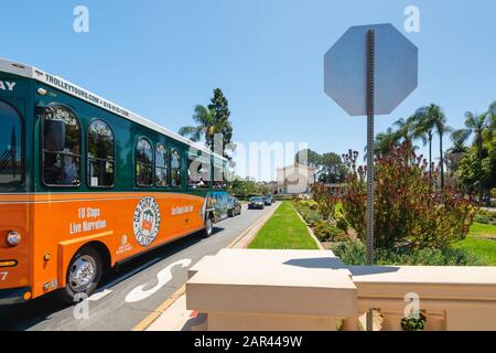 San Diego, Kalifornien/USA - Balboa Park Tour am 12. August 2019. Der Park hat ein bisschen alles, einschließlich Museen, großartige Architektur und Gärten. Stockfoto