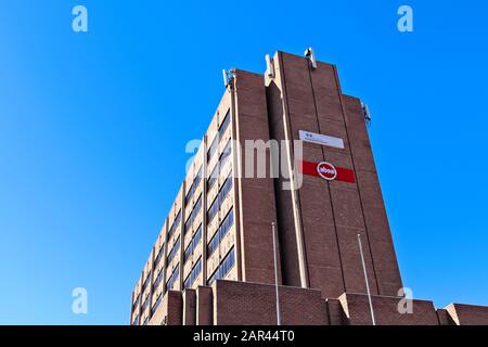 Port ELIZABETH, SÜDAFRIKA - 12. August 2019: Absa-Bankgebäude im Stadtzentrum von Port Elizabeth. Bild des Konzepts der südafrikanischen Wirtschaft. Stockfoto