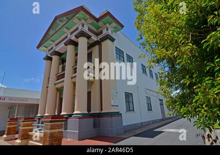 Mackay Masonic Temple ist ein denkmalgeschützter Freimaurertempel in 57 Wood Street, Mackay, Mackay Region, Queensland, Australien.erbaut 1925 Stockfoto