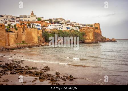 Blick auf die Küste von Udayas in Rabat, Marokko Stockfoto