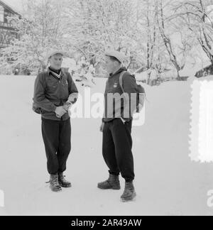 Königsbesuch in Grindelwald, Bilder von Grindelwald Datum: 31. Dezember 1953 Standort: Grindelwald Stockfoto