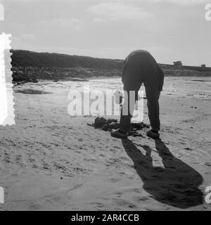 Serie dryval Oosterpolder Datum: 7. März 1957 Schlüsselwörter: Serie Stockfoto