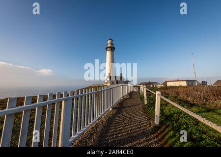 Morgen im Pigeon Point Lighthouse Stockfoto