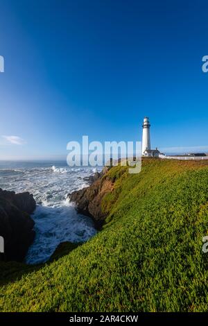 Morgen im Pigeon Point Lighthouse Stockfoto