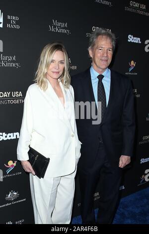 Michelle Pfeiffer, David E. Kelley nehmen am 25. Januar 2020 am G'Day USA 2020 im Beverly Wilshire Four Seasons Hotel in Beverly Hills, Kalifornien, USA, an. (Foto von Art Garcia/Sipa USA) Stockfoto