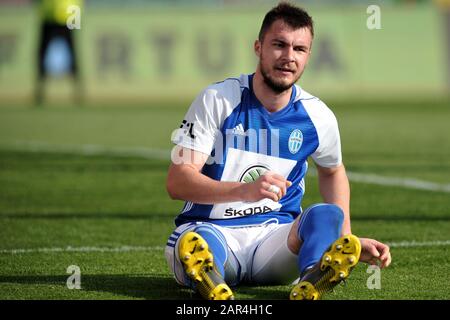 Mlada Boleslav, Tschechien. März 2019. Nikolay Komlichenko wird zu Dynamo Moskau (Russland) transferiert. Auf dem Foto ist Nikolay Komlichenko beim 26. Spiel der tschechischen Fußballliga zwischen Mlada Boleslav und Sparta Prag. Credit: Slavek Ruta/ZUMA Wire/Alamy Live News Stockfoto