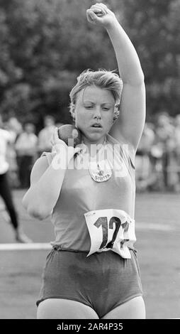 Niederländische Leichtathletik-Meisterschaften Groningen 1968. Stockfoto