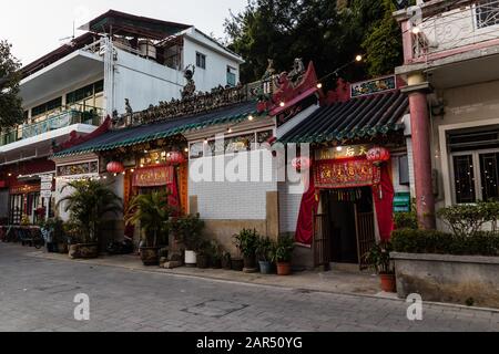 Kwan Tai Taoist Temple, Tai O Village, Hongkong Stockfoto