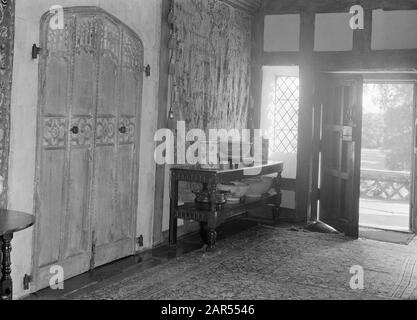 Shoppenhanger Manor in der Maidenhead Hall des Herrenhauses Shoppenhanger Manor Annotation: Das Gutshaus befindet sich im Besitz von Mr. Smith van Fortnum & Mason Date: Undated Location: England, Maidenhead Keywords: Interiors, Country Houses Stockfoto