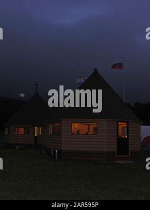 Ranger Station in Kurile Lake, Kamtschatka. Sibirien. Russland Stockfoto