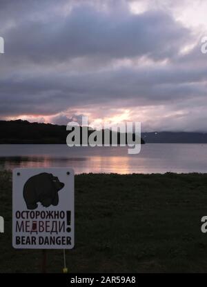 Ranger Station in Kurile Lake, Kamtschatka. Sibirien. Russland Stockfoto