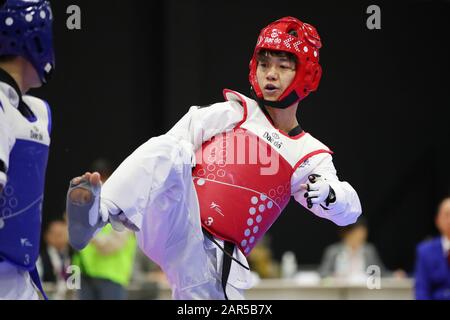Para Arena, Tokio, Japan. Januar 2020. 田中光哉/Mitsuya Tanaka, 26. JANUAR 2020 - Taekwondo: Endauswahlkampf der japanischen Nationalkandidaten für Paralympische Spiele Tokio 2020 Männer Para Gyeorugi -61kg in Para Arena, Tokio, Japan. Credit: Yutaka/AFLO SPORT/Alamy Live News Stockfoto