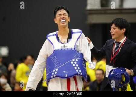 Para Arena, Tokio, Japan. Januar 2020. 工藤俊介/Shunshuke Kudo, 26. JANUAR 2020 - Taekwondo: Endauswahlkampf der japanischen Nationalkandidaten für Paralympische Spiele Tokio 2020 Männer Para Gyeorugi -75 kg in Para Arena, Tokio, Japan. Credit: Yutaka/AFLO SPORT/Alamy Live News Stockfoto