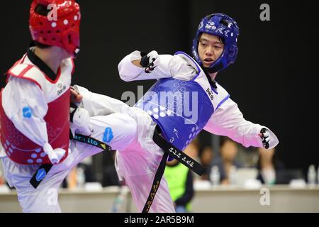 Para Arena, Tokio, Japan. Januar 2020. 田中光哉/Mitsuya Tanaka, 26. JANUAR 2020 - Taekwondo: Endauswahlkampf der japanischen Nationalkandidaten für Paralympische Spiele Tokio 2020 Männer Para Gyeorugi -61kg in Para Arena, Tokio, Japan. Credit: Yutaka/AFLO SPORT/Alamy Live News Stockfoto