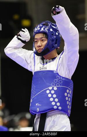 Para Arena, Tokio, Japan. Januar 2020. 田中光哉/Mitsuya Tanaka, 26. JANUAR 2020 - Taekwondo: Endauswahlkampf der japanischen Nationalkandidaten für Paralympische Spiele Tokio 2020 Männer Para Gyeorugi -61kg in Para Arena, Tokio, Japan. Credit: Yutaka/AFLO SPORT/Alamy Live News Stockfoto
