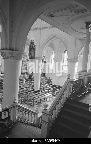 Kircheninnenraum in Thorn, Kloster ab 10. Jahrhundert Datum: 29. Juli 1968 Standort: Limburger, Thorn Schlüsselwörter: Innenräume, Kirchen, Kloster, Denkmäler Stockfoto