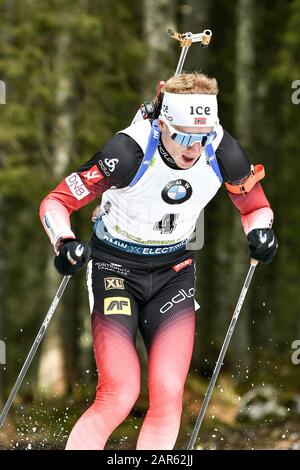 Poklijuka (SLO), Italien. Jan. 2020. Pokljuka 2020 - Massenstartmann noch Boe johannes während BMW IBU Weltcup - Massenstartmänner - Biathlon - Credit: LPS/Marco Todaro/Alamy Live News Stockfoto