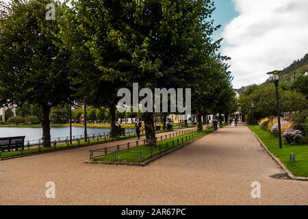 Redaktion 09.03.2019 Bergen Norwegen Der Byparken mitten in der Stadt mit dem See Lungegårdsvannet, auch Smålungeren genannt Stockfoto