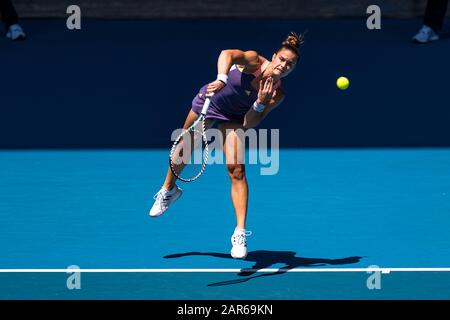 Melbourne, Australien. Januar 2020. Maria Sakkari aus Griechenland beim Match "Australian Open Tennis Championship Day 7" 2020 im Melbourne Park Tennis Center, Melbourne, Australien. Januar 2020. ( © Andy Cheung/ArcK Images/arckimages.com/UK Tennis Magazine/International Sports Fotos) Credit: Roger Parker/Alamy Live News Stockfoto