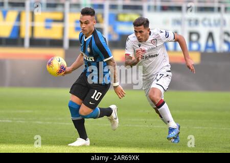 Mailand, Italien. Januar 2020. Lautaro Martinez vom FC Internazionale beim Serie-A-Spiel zwischen Inter Mailand und Cagliari im Stadio San Siro, Mailand, Italien am 26. Januar 2020. Foto von RemotePhotoPress. Kredit: UK Sports Pics Ltd/Alamy Live News Stockfoto
