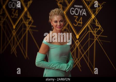 Schauspielerin Belen Rueda besucht die 34. Ausgabe der Goya Awards Zeremonie der spanischen Filmakademie im Sportpalast Jose Maria Martin Carpena. Stockfoto