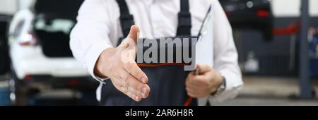 Fleißige männliche Hand Stockfoto
