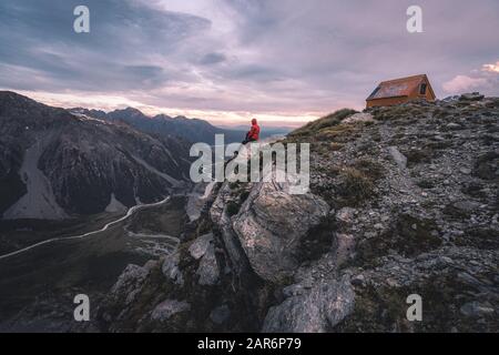 Sefton Bivvy, Aoraki Mt. Cook National Park, Neuseeland Stockfoto