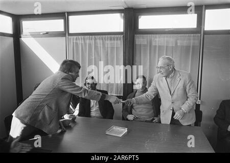 Abtretungsbüro Hartogh Rotterdam Datum: 31. März 1977 Standort: Rotterdam, Zuid-Holland Stockfoto