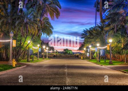 Balboa Park bei Sonnenaufgang. San Diego, Kalifornien, USA. Stockfoto