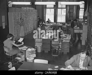 Interior International Technical Study Center AmsterdamV Datum: 7. September 1955 Standort: Amsterdam, Noord-Holland Schlüsselwörter: Interieur, Studienzentren Stockfoto