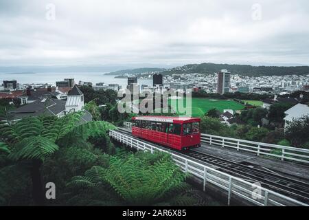 Wellington Seilbahn, Neuseeland Stockfoto