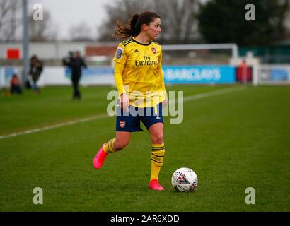 Dagenham, Großbritannien. Januar 2020. Borehamwood, ENGLAND - 27. JANUAR: Danielle van de Donk von Arsenal während Des Vierten Runden Matches Des Fa Cup Der Frauen zwischen West Ham United Women und Arsenal im Rush Green Stadium am 27. Januar 2020 in Dagenham, England7 Credit: Action Foto Sport/Alamy Live News Stockfoto