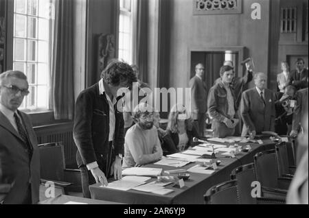 Neuer Stadtrat von Amsterdam Installationsdatum: 1. September 1970 Standort: Amsterdam, Noord-Holland Schlüsselwörter: Gemeinderäte, Installationen Stockfoto