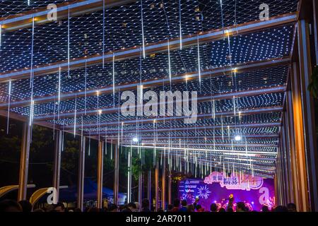 Lichtinstallation in Macau während des jährlichen Macau Light Festivals Stockfoto