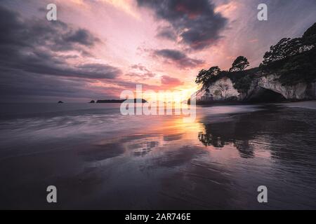 Amazing Cathedral Cove, Coromandel, Neuseeland Stockfoto