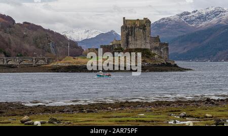 Eilean Donan Castle, Dornie, Wester Ross, Schottland Stockfoto