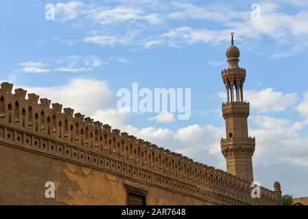 Die Moschee von Ahmad Ibn Tulun ist die älteste Moschee von Kairo, die sich im islamischen Raum, Ägypten, befindet. Stockfoto